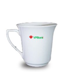 Ca Trà Minh Long 0.35 L Tulip Trắng in logo VPBank HG