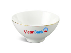 Chén Sứ Ăn Cơm Minh Long Daisy IFP – Chỉ Vàng In Logo VietinBank HG