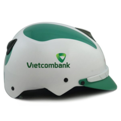 Mũ Bảo Hiểm 2 Bàn Chân in logo Vietcombank MK