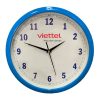 Đồng hồ treo tường màu xanh da trời in logo Viettel ý nghĩa DHLOQBV50